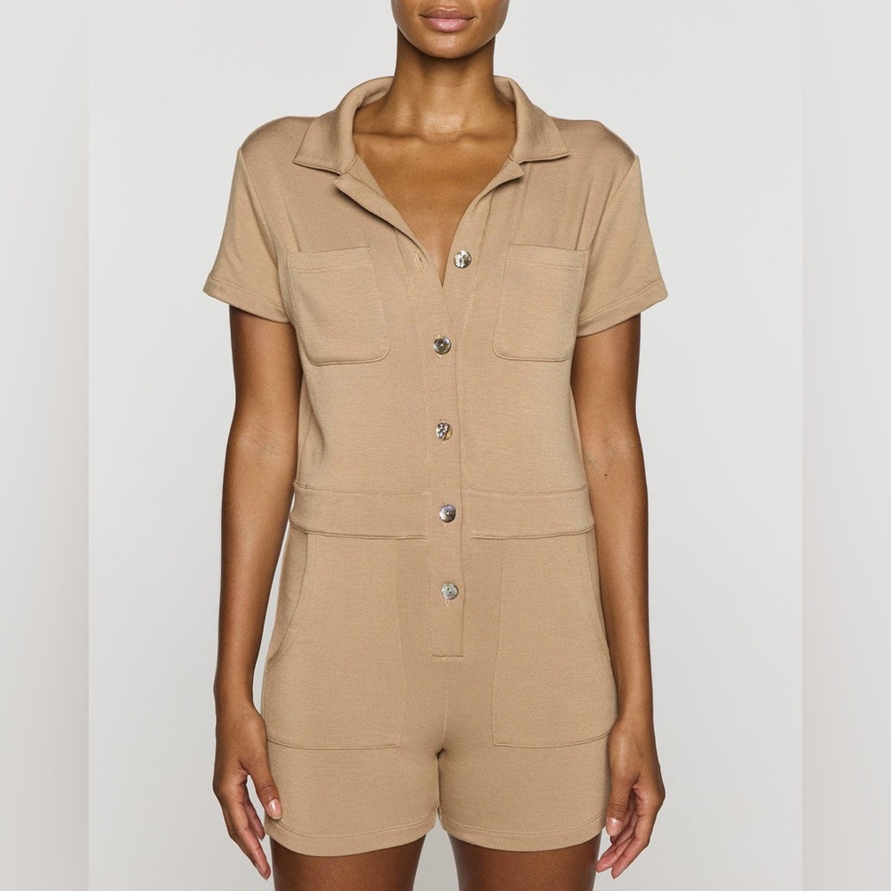BLEUSALT The Shorty Anna Jumpsuit Camel